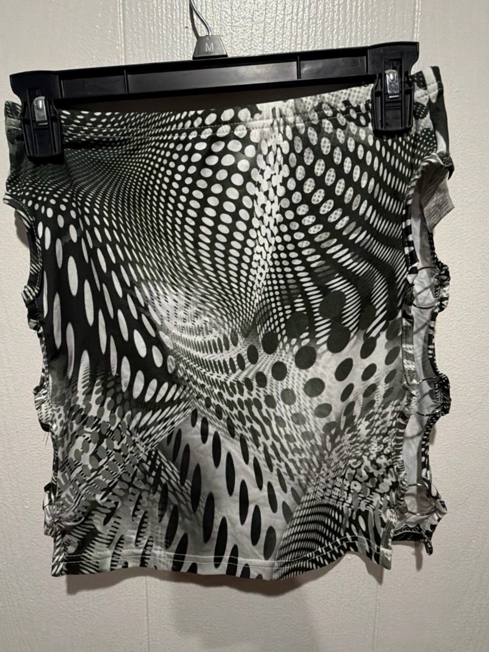 Women’s Black & White Abstract Print Skirt